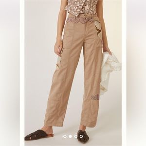 Anthropologie Relaxed Utility Pants taupe size 4